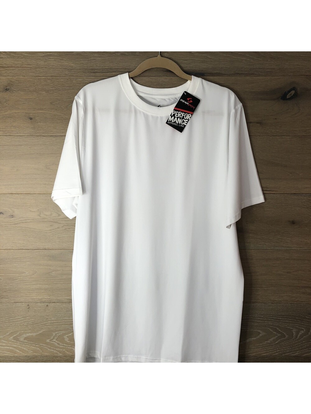 Men’s Gearbox Sports Performance Line Shirt White Medium New